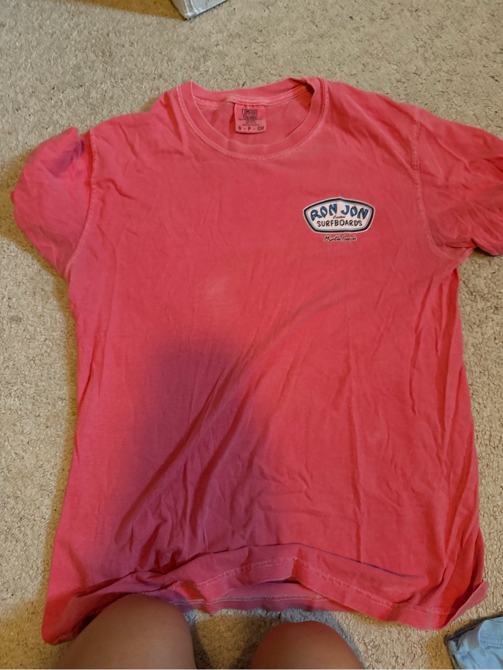 Ron Jon Coral Pink Short Sleeve Surf Logo Tee